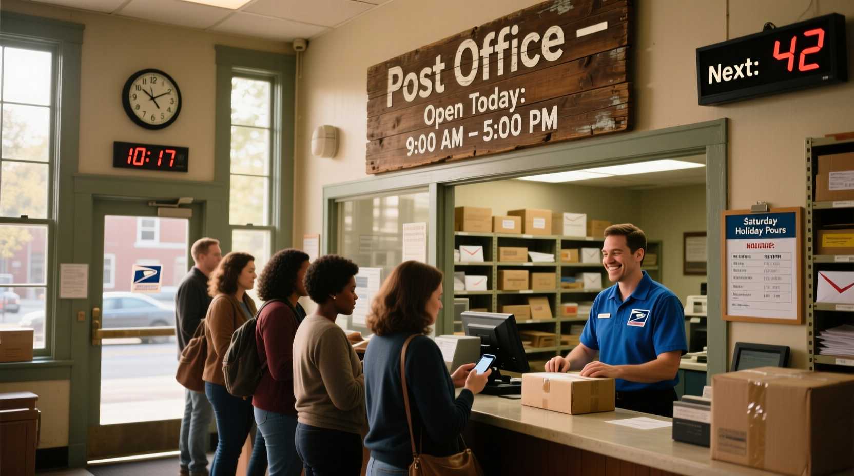 is the post office open on a saturday
