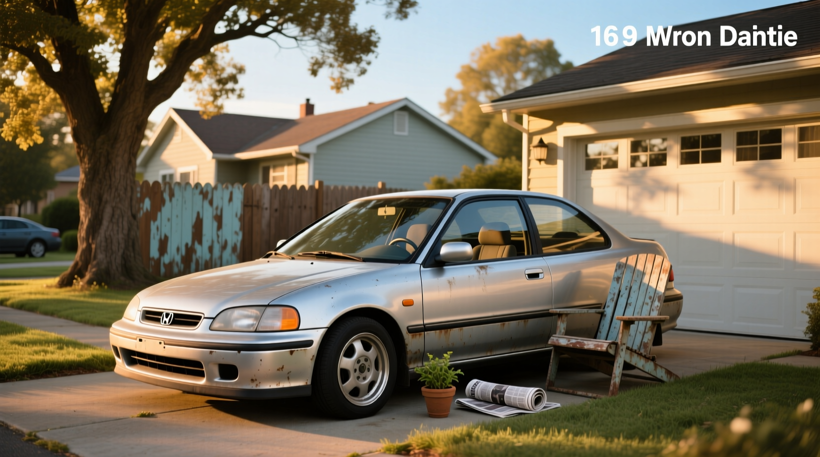2001 Honda Civic hatchback parked on urban street