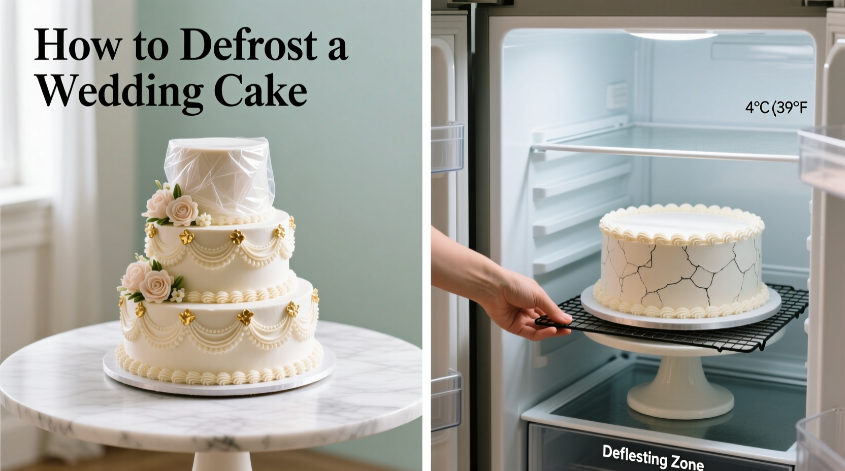 how to defrost a wedding cake