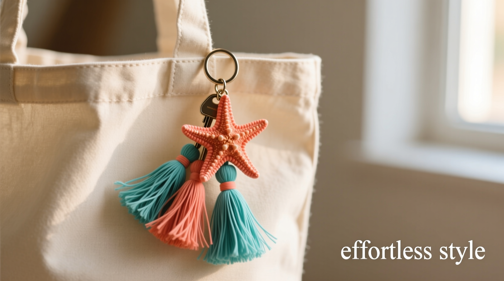 creative ways to style a starfish tassel keychain for effortless bag makeovers
