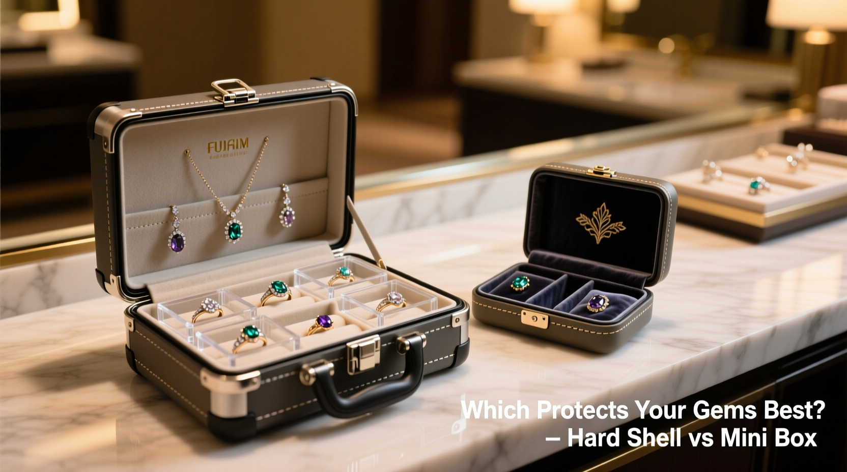 hard shell jewelry case vs mini jewelry box which protects your gems best on the go