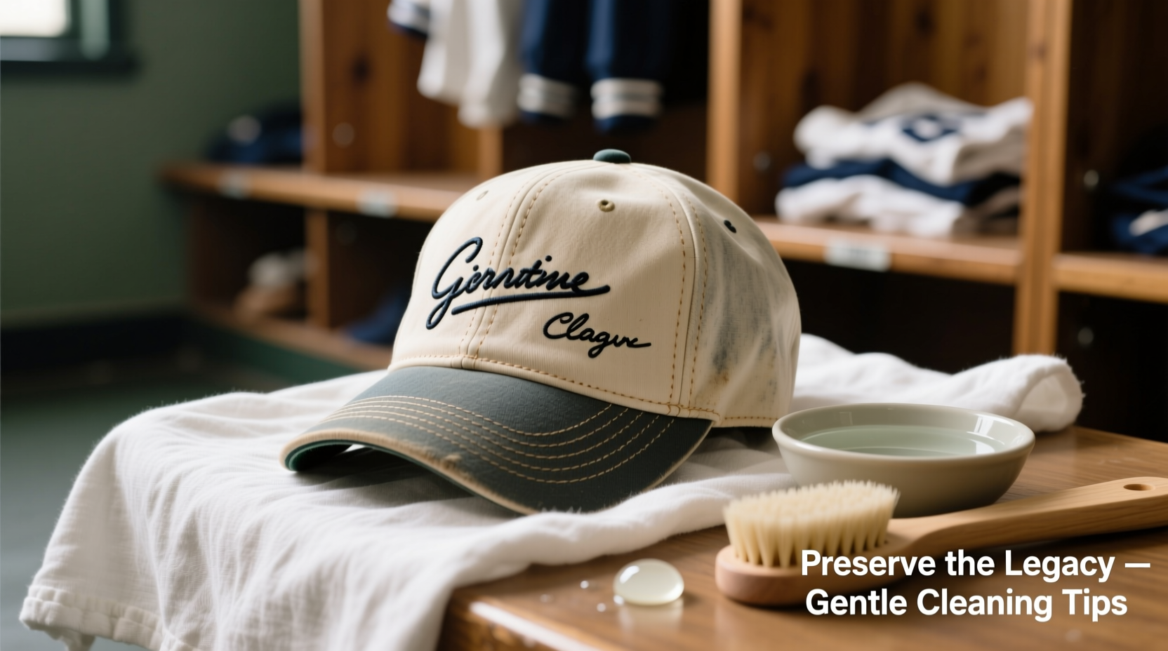 gentle and effective methods to clean a baseball cap while preserving the signature
