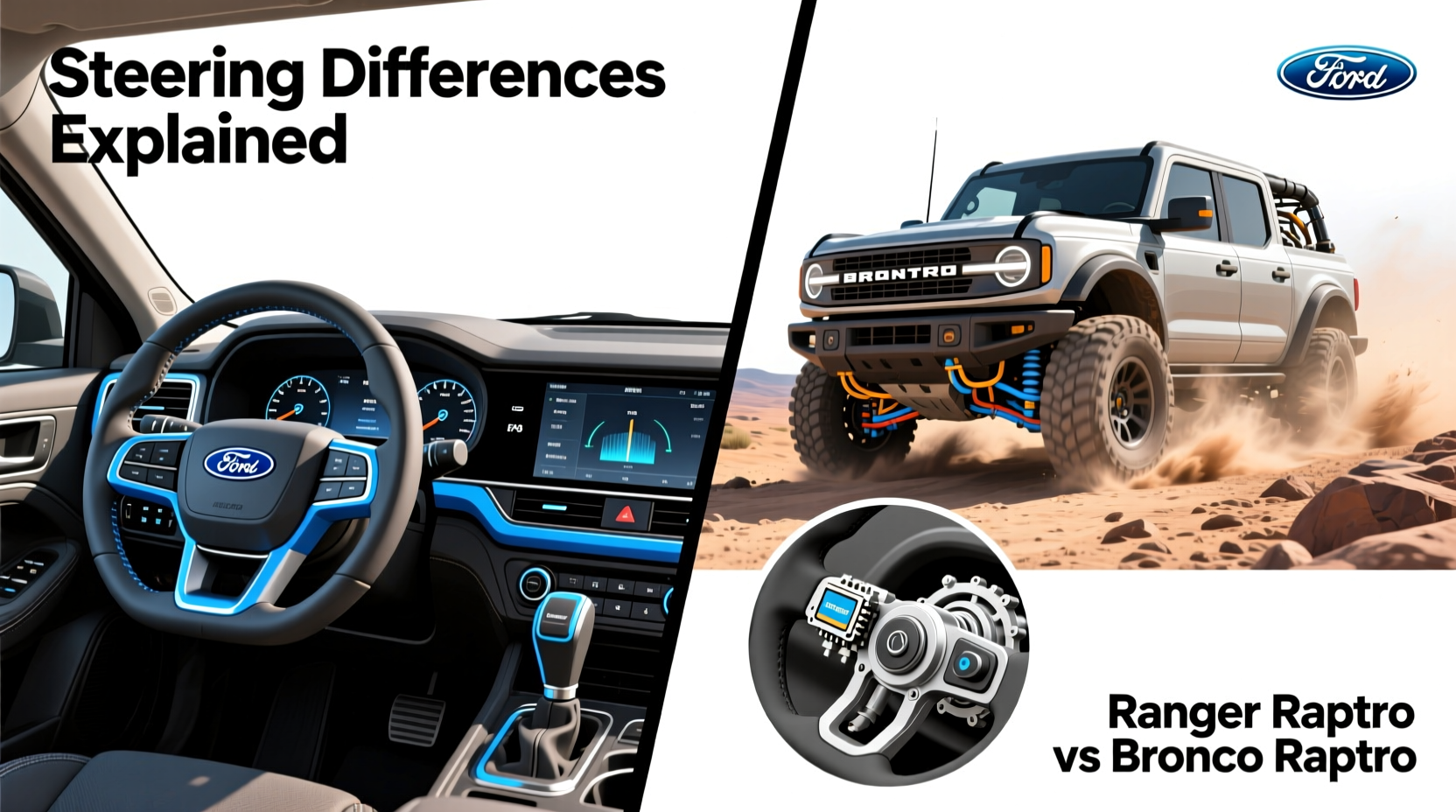 ranger raptor vs bronco raptor steering