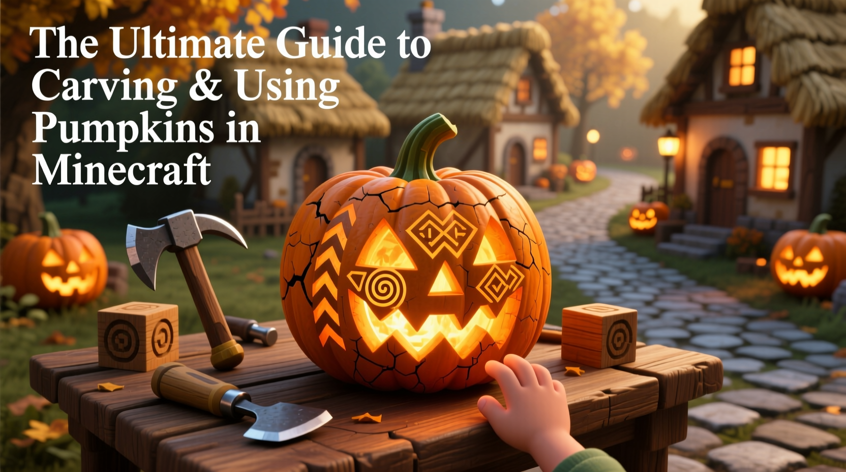 the ultimate guide to carving and using pumpkins in minecraft for creative builds