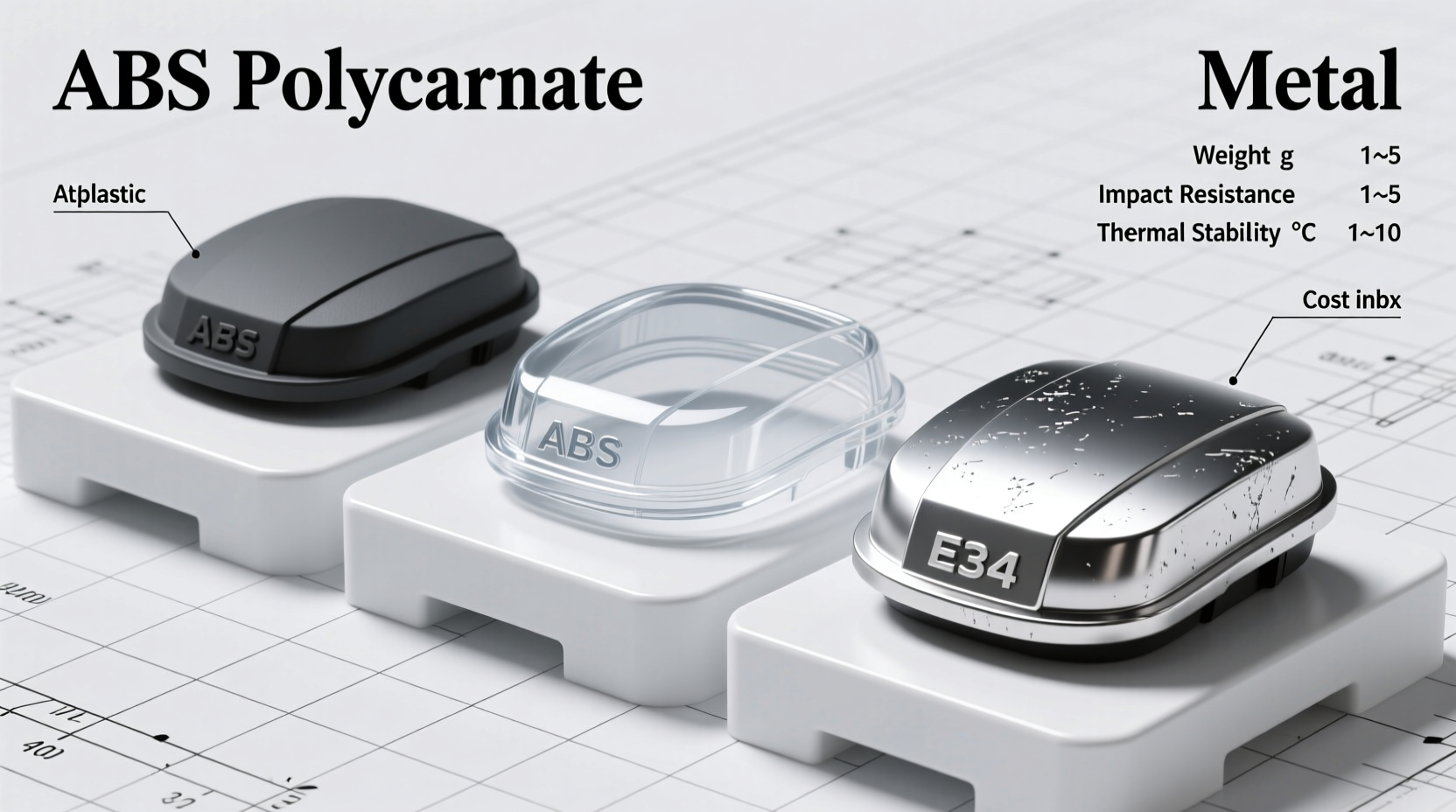 e34 cap cover material comparison