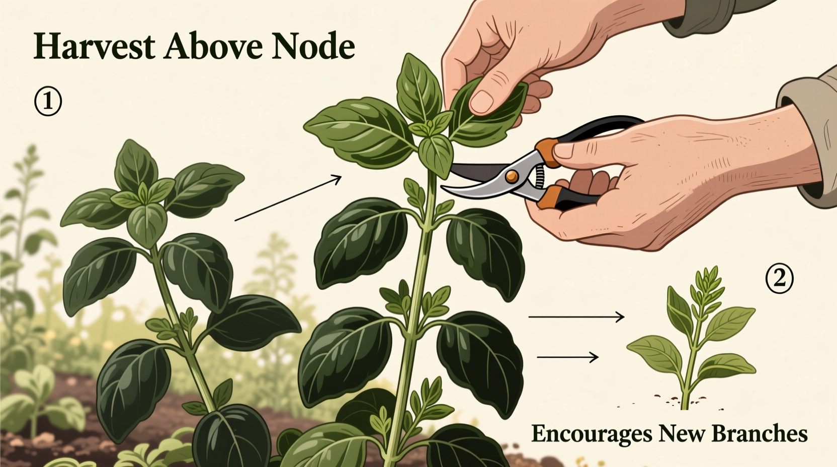 how do you harvest basil so it keeps growing