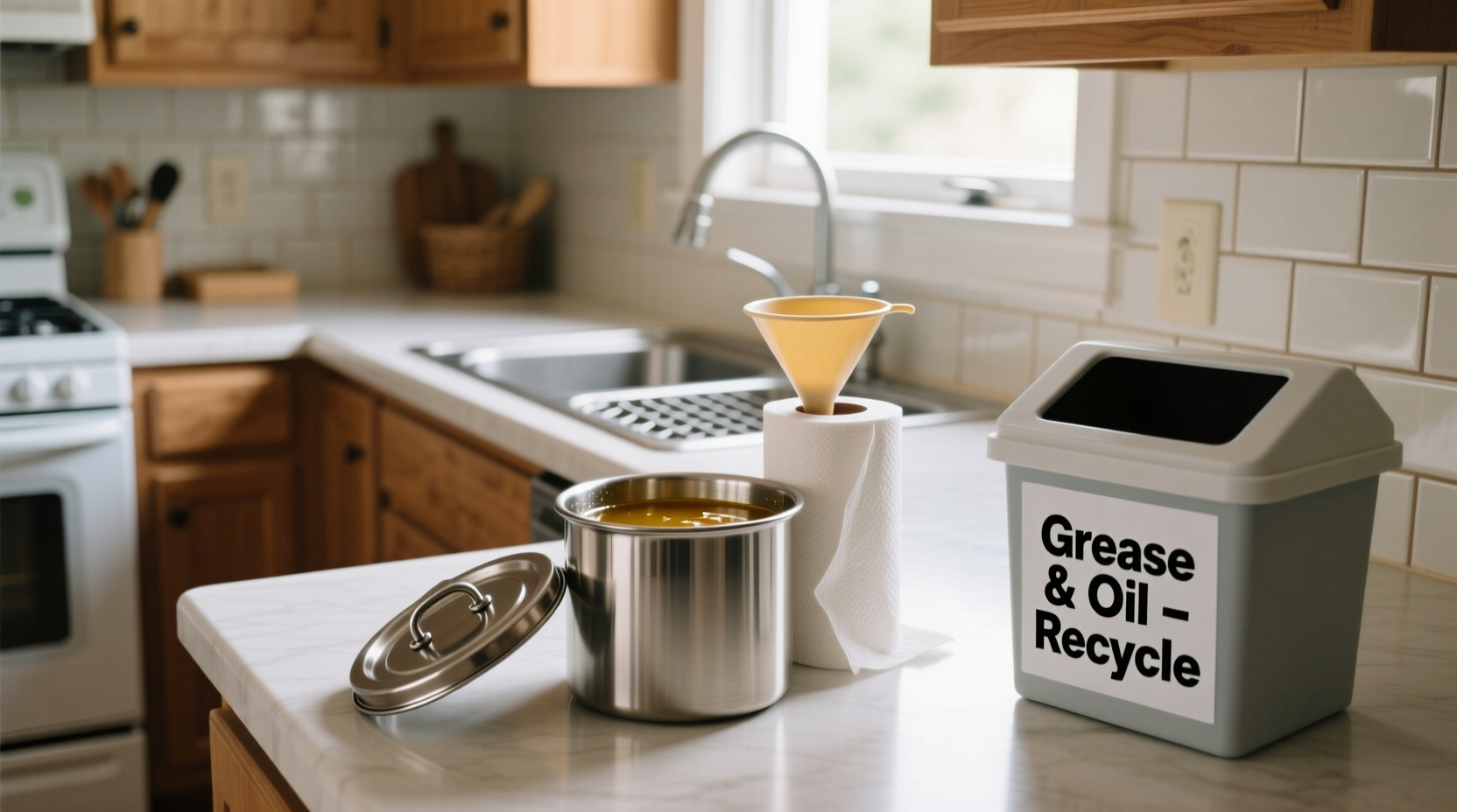 how to properly dispose of grease and oil