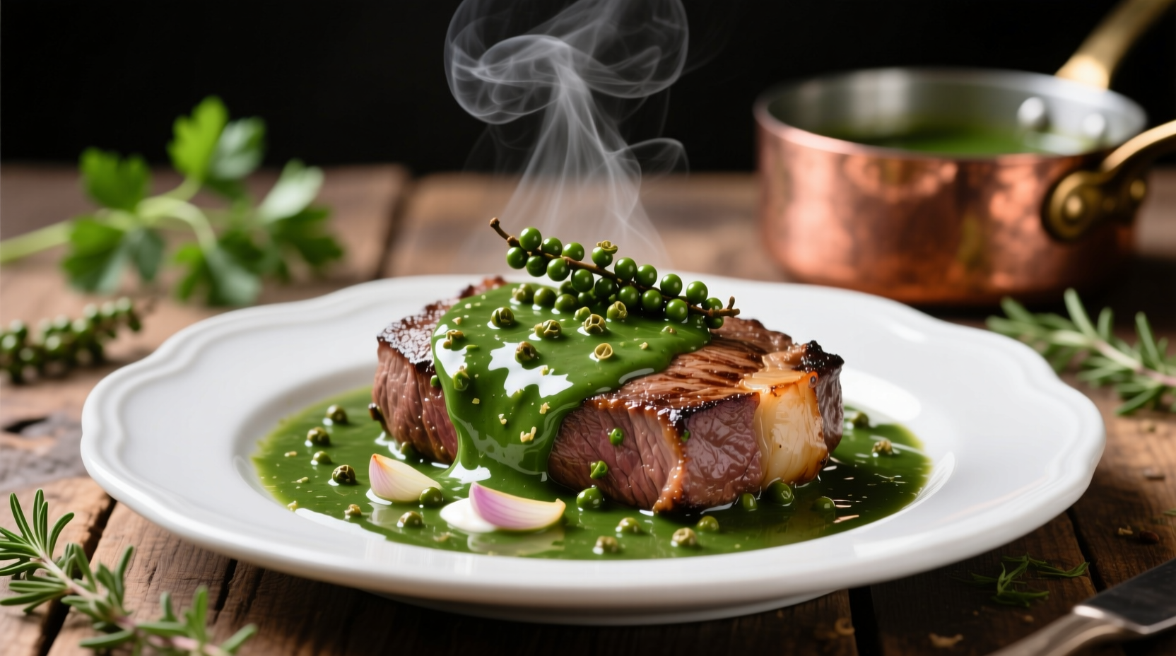 sauced green peppercorn pan sauce recipe
