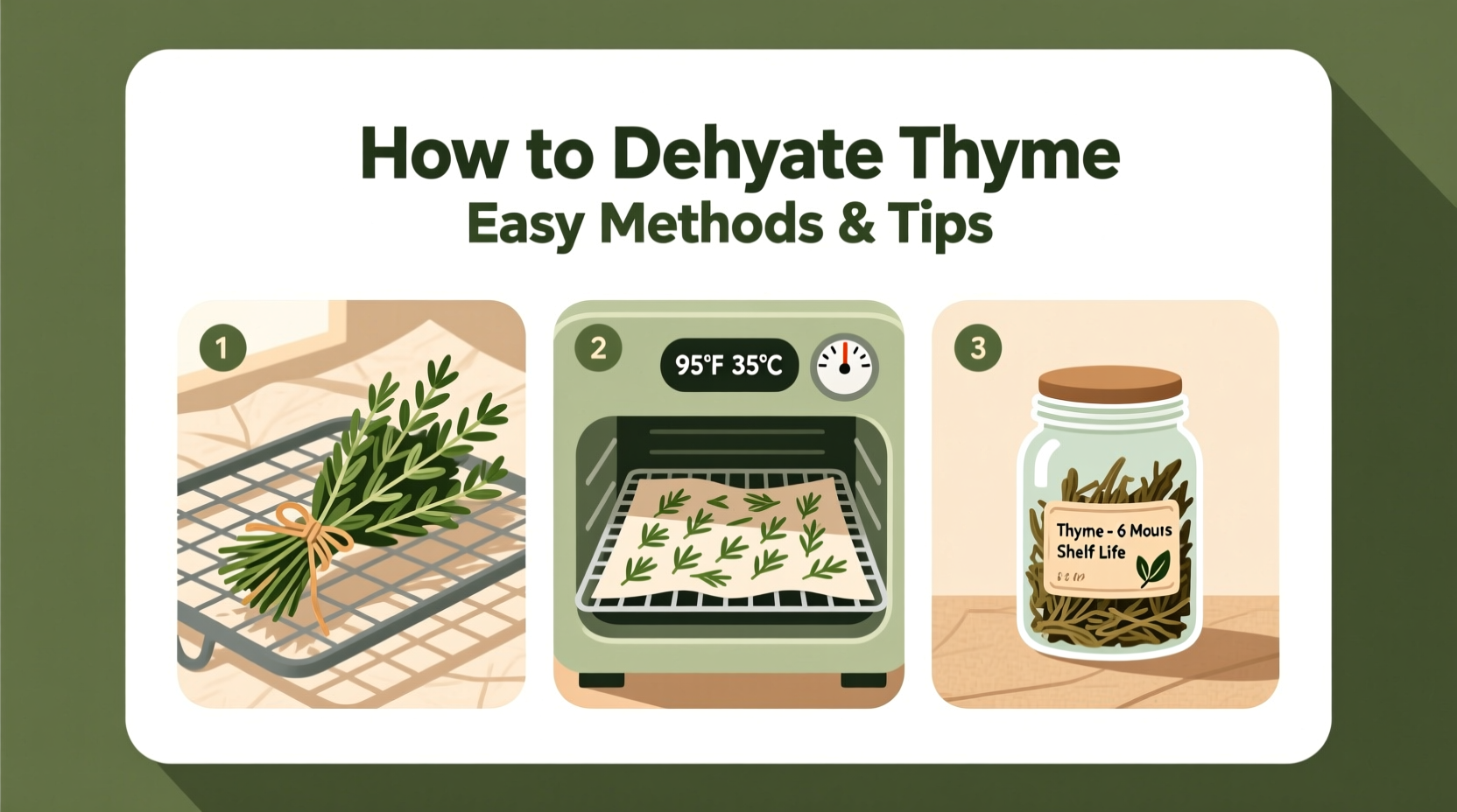 how to dehydrate thyme