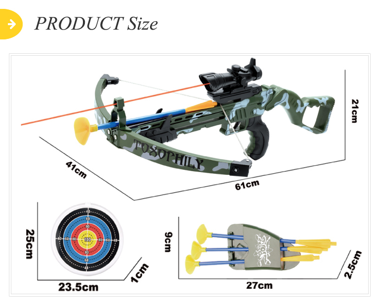 Big size archery gun sport game set kids bow and arrow toy