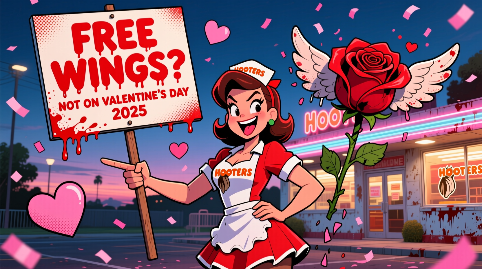 is hooters giving away free wings on valentines day