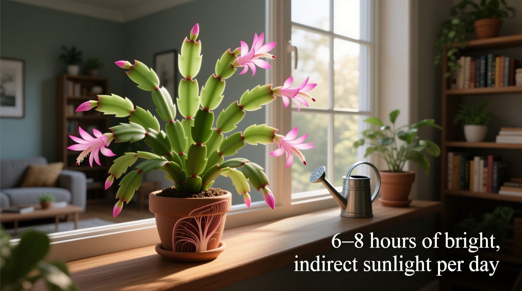 how much sunlight does a christmas cactus need