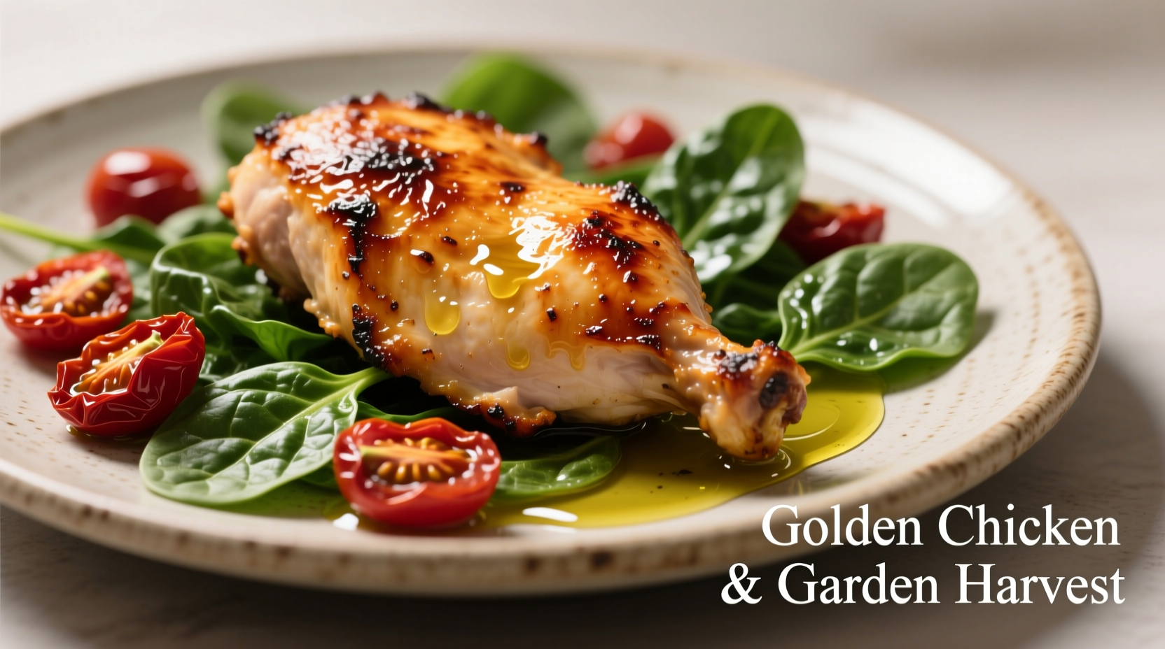 Golden chicken breast with vibrant spinach and sundried tomatoes