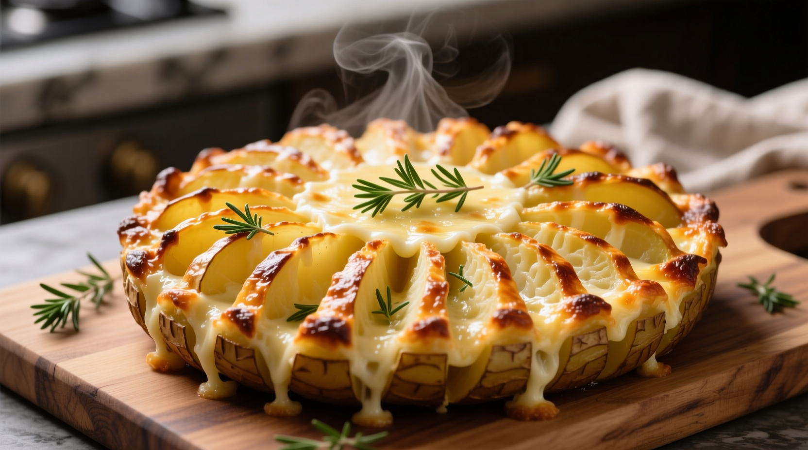 hasselback potato gratin