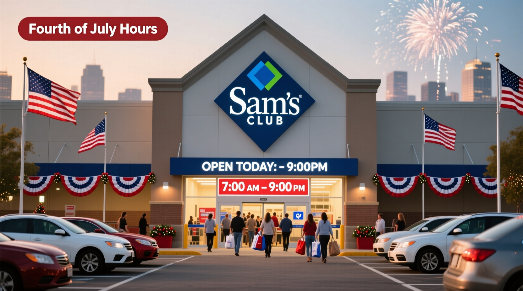 is sams club open on fourth of july