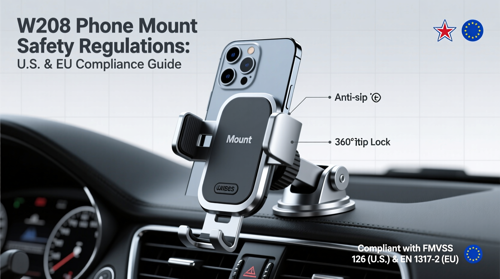 w204 phone mount safety regulations