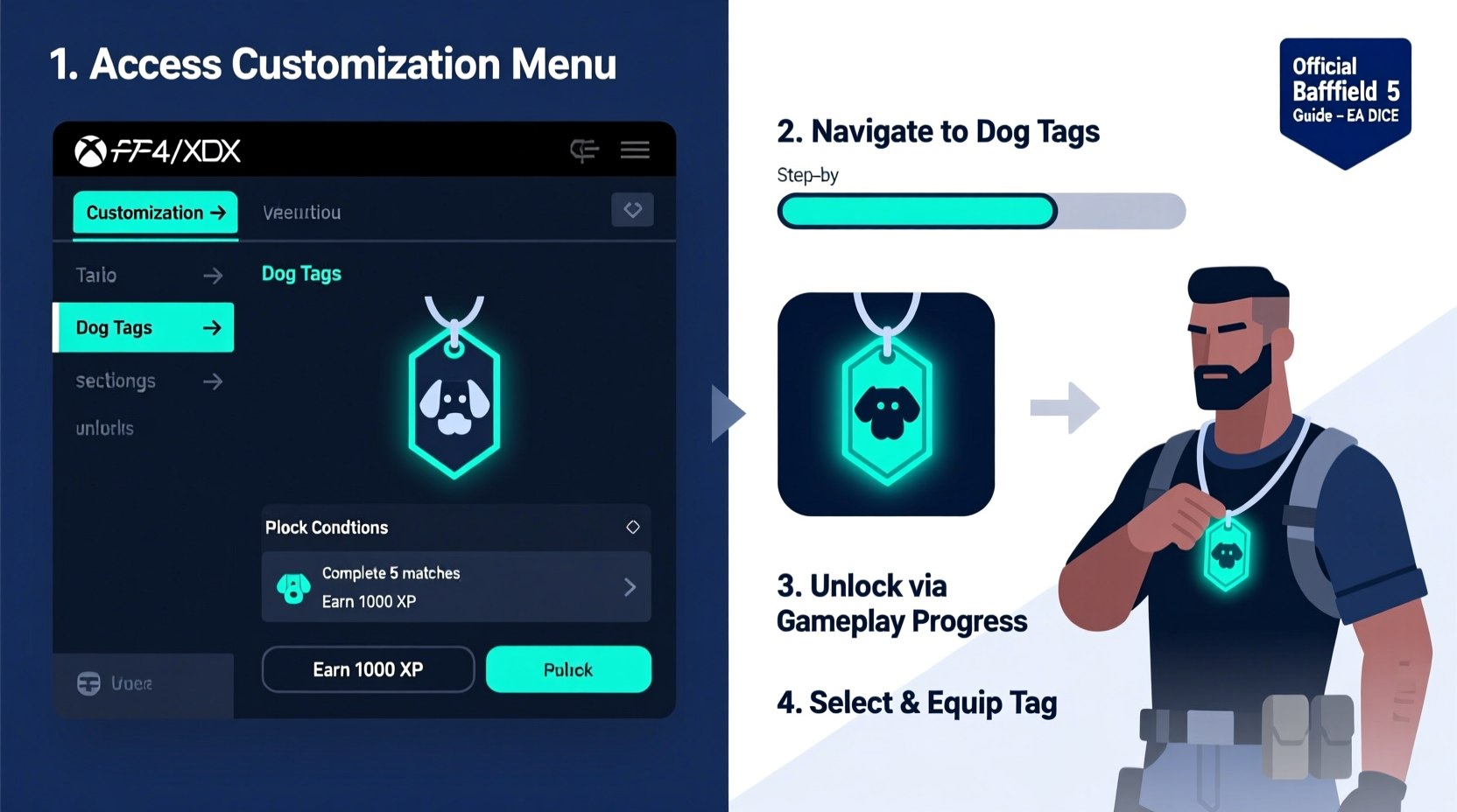 how to unlock and equip dog tags in battlefield 5 a step by step guide