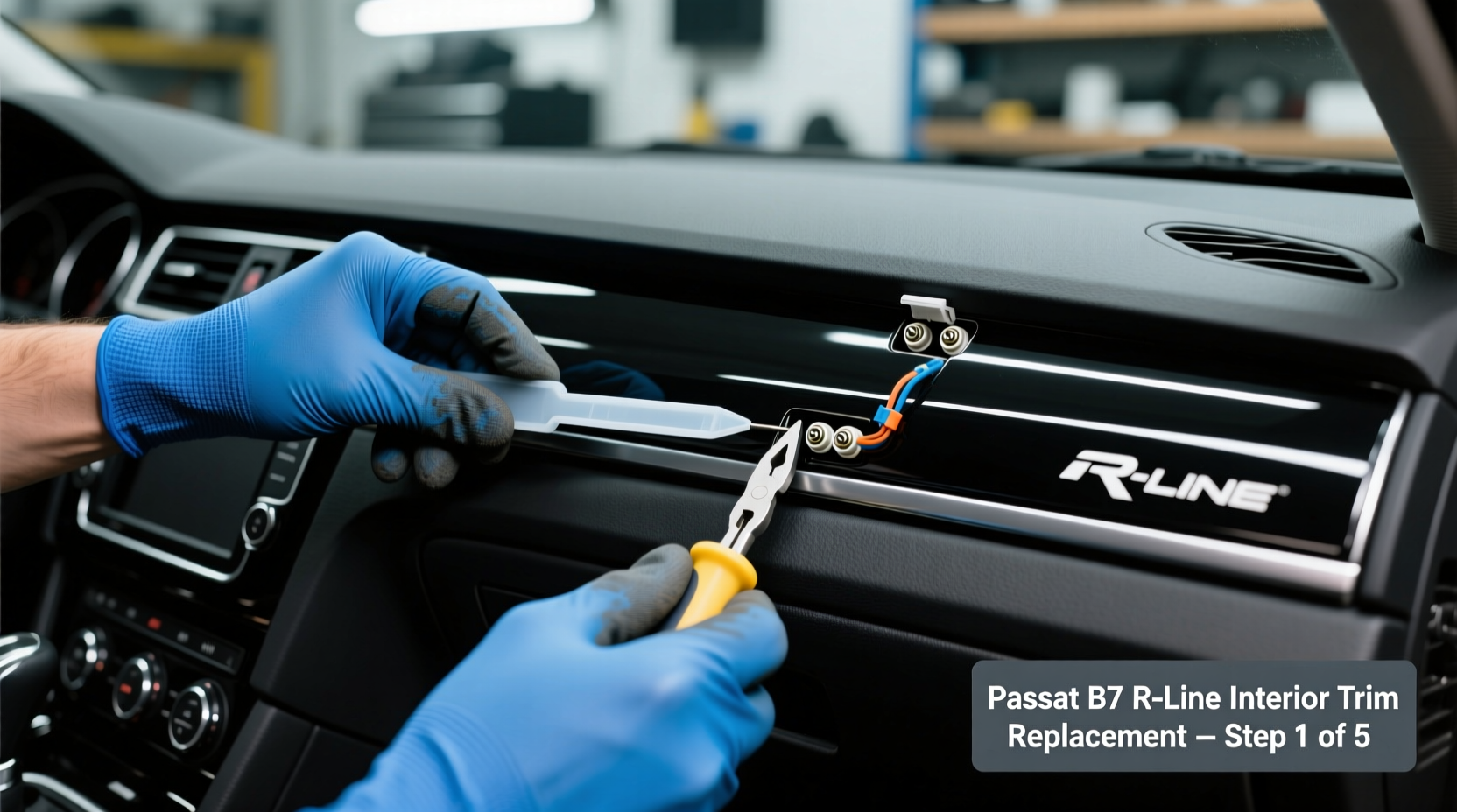 passat b7 rline interior trim replace