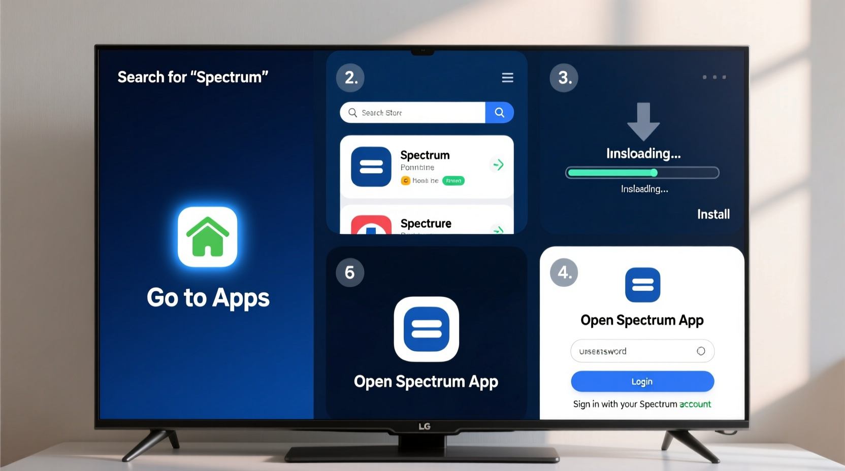 step by step guide to download and set up the spectrum app on your lg smart tv