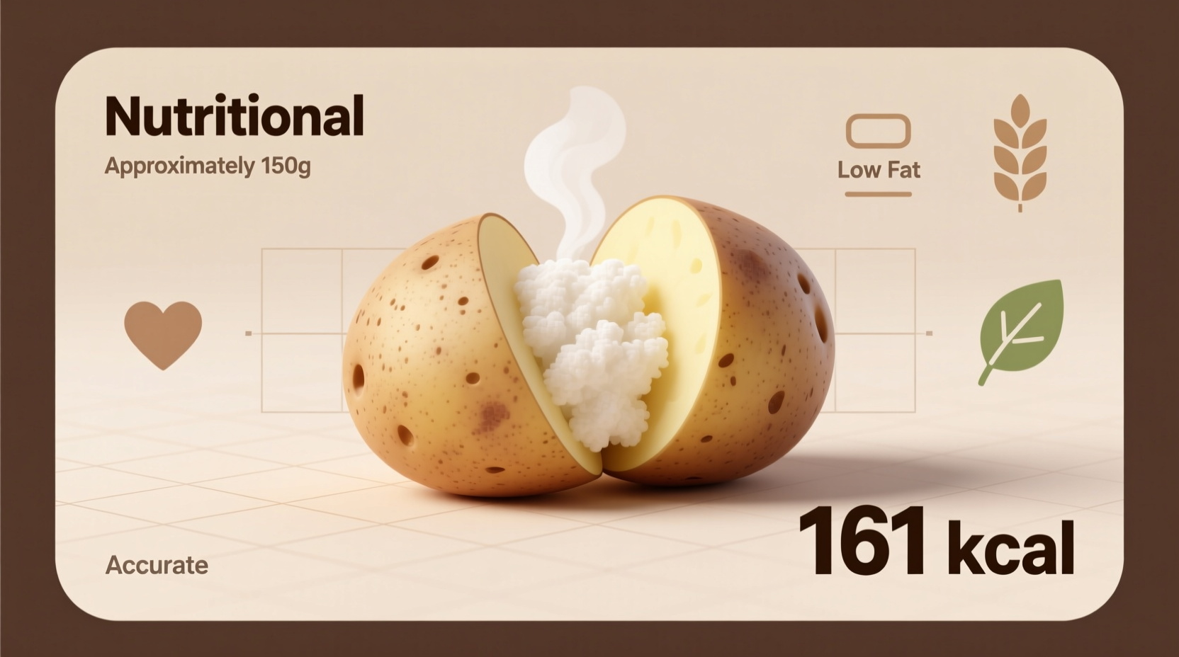 Medium Baked Potato Calories: 161 Calories & Nutrition Facts