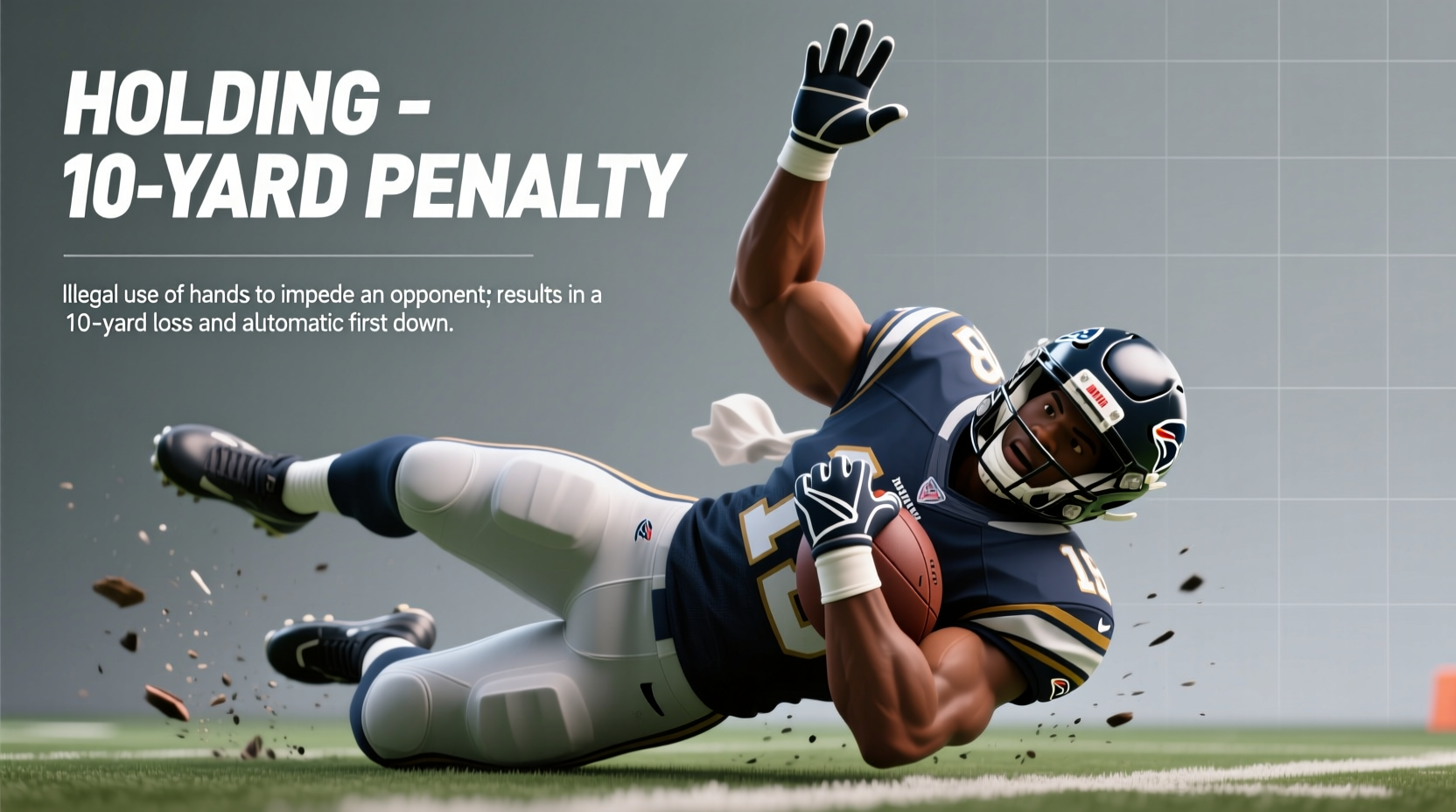why is holding a 10 yard penalty in football rules explained