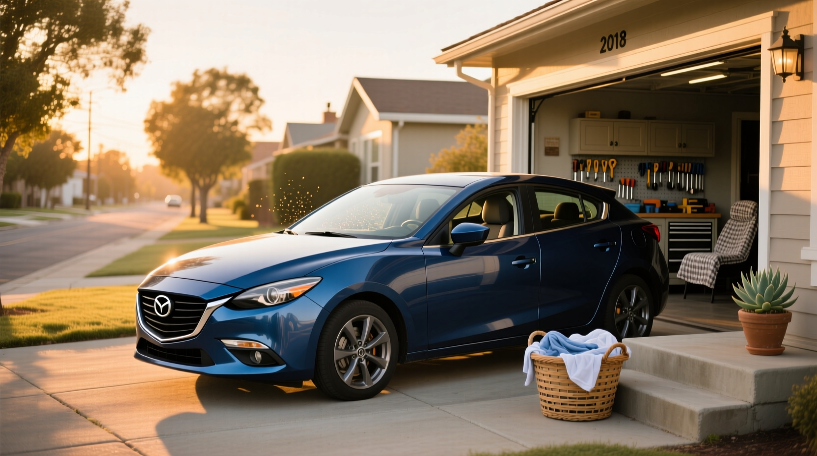 Used Mazda 3 hatchback for sale, showing rear cargo area