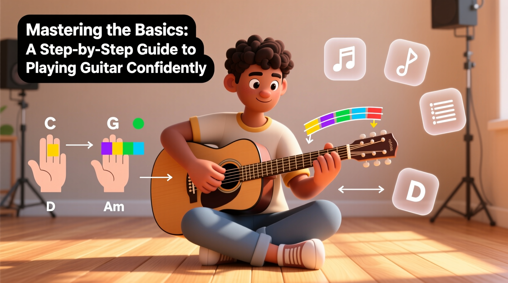 mastering the basics a step by step guide on how to play the guitar confidently