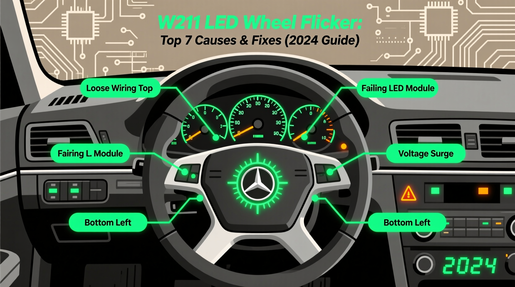 w211 led wheel flicker reasons