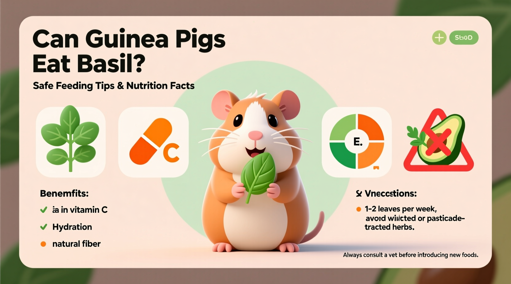 do guinea pigs eat basil