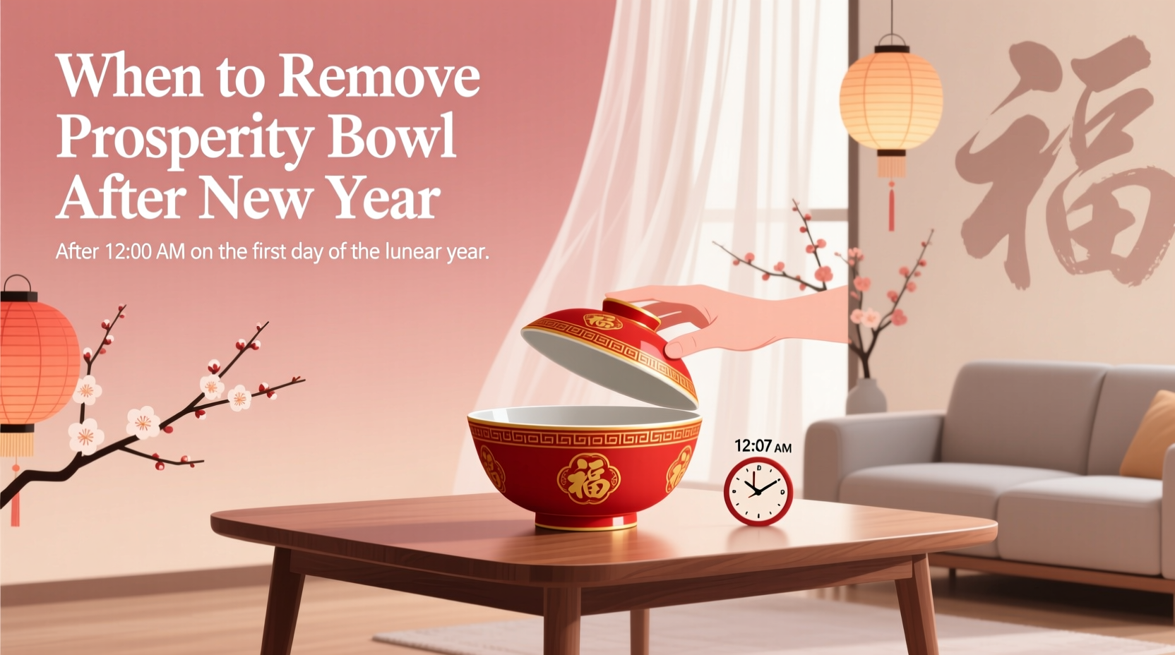 when to remove prosperity bowl after new year