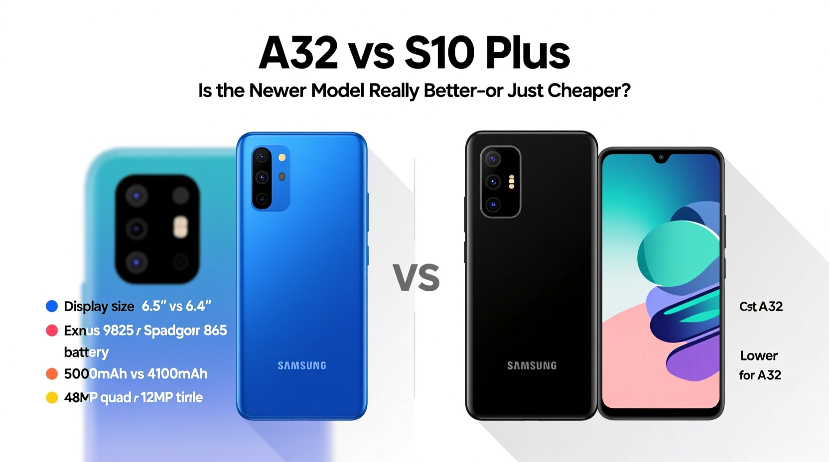 samsung a32 vs s10 plus is newer really better or just cheaper