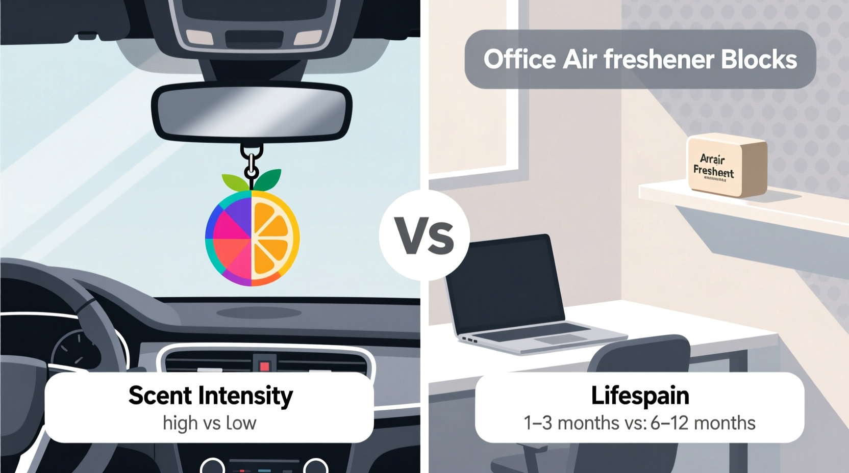 car vs office air freshener block