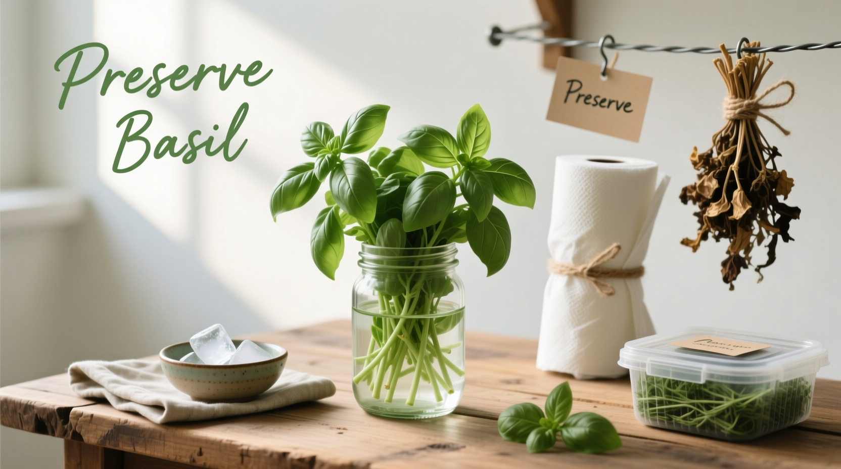 how can you preserve basil