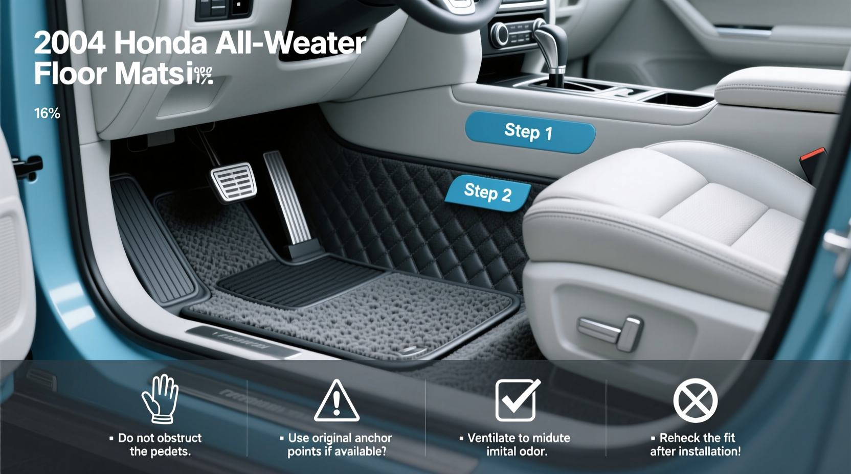 2004 honda pilot all weather floor mats