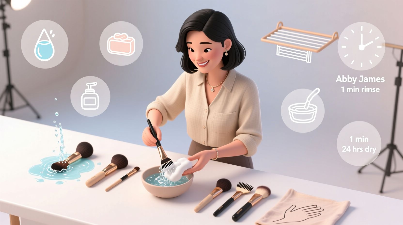 how to clean your makeup brushes a step by step guide with abby james