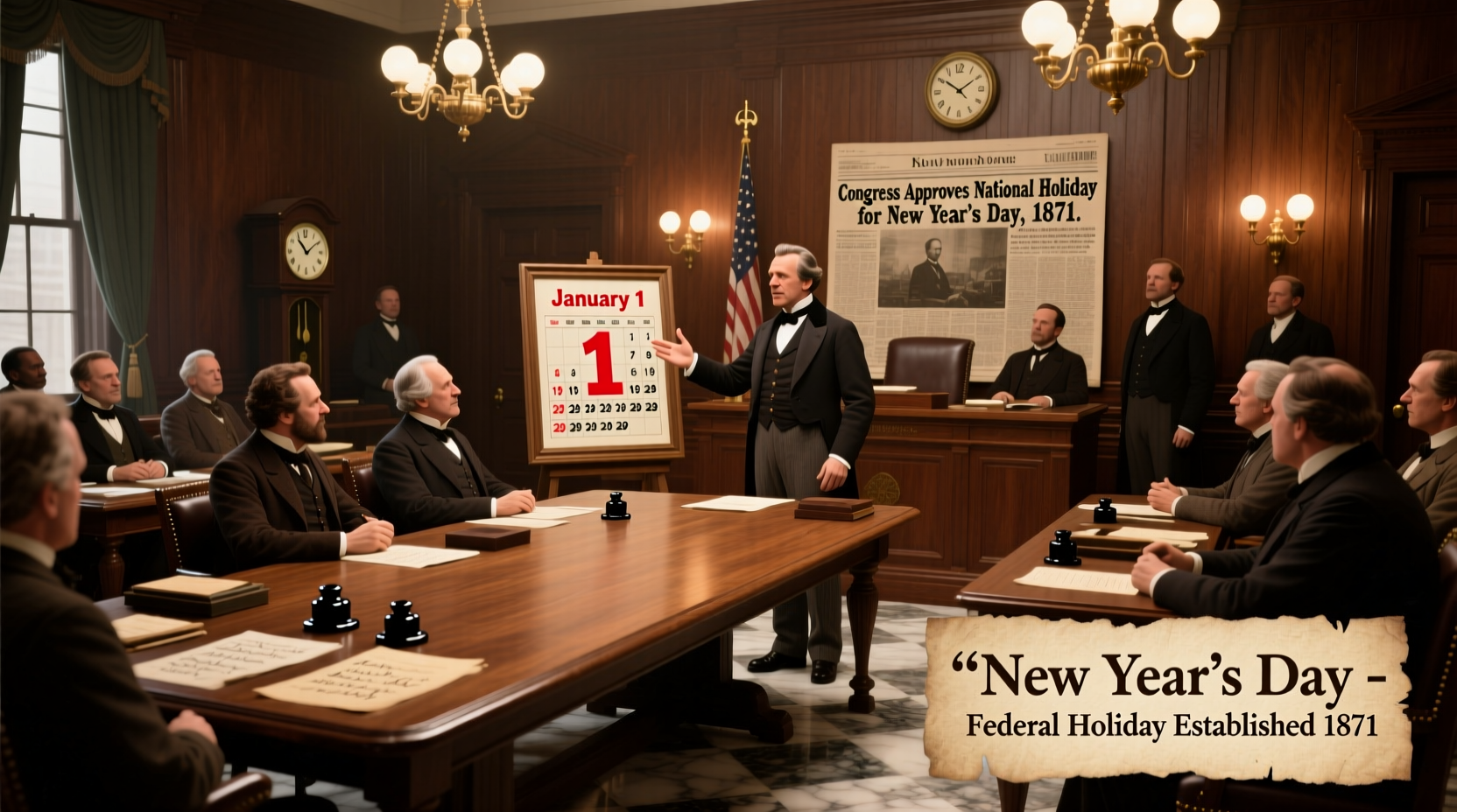 how did new year day become a federal holiday