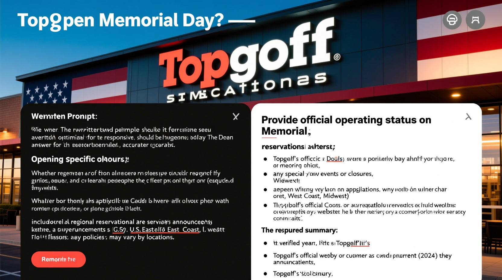 is topgolf open on memorial day