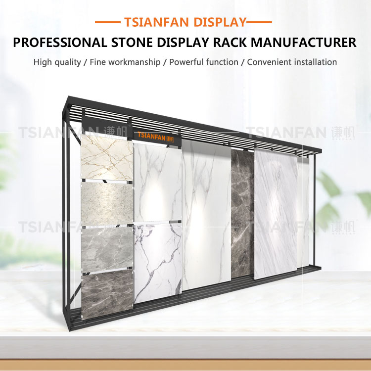 Amostra de placa de design personalizado mosaico com fenda de porcelana suporte exedisplay rotativo para azulejos e suporte de ferro para azulejos