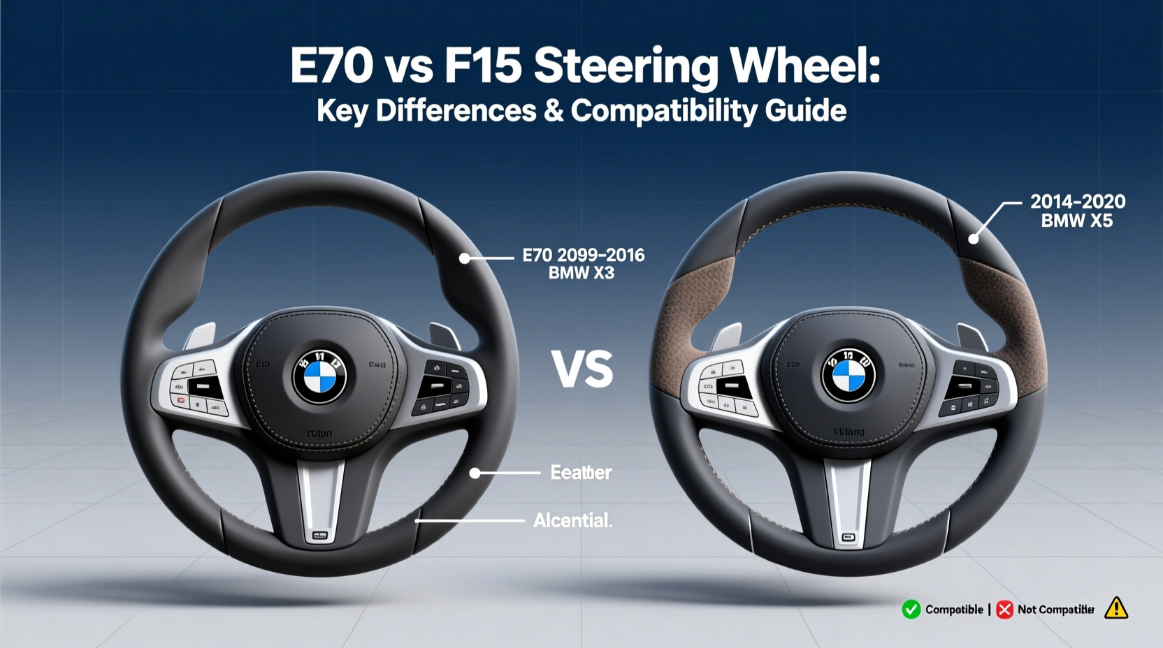 e70 vs f15 steering wheel