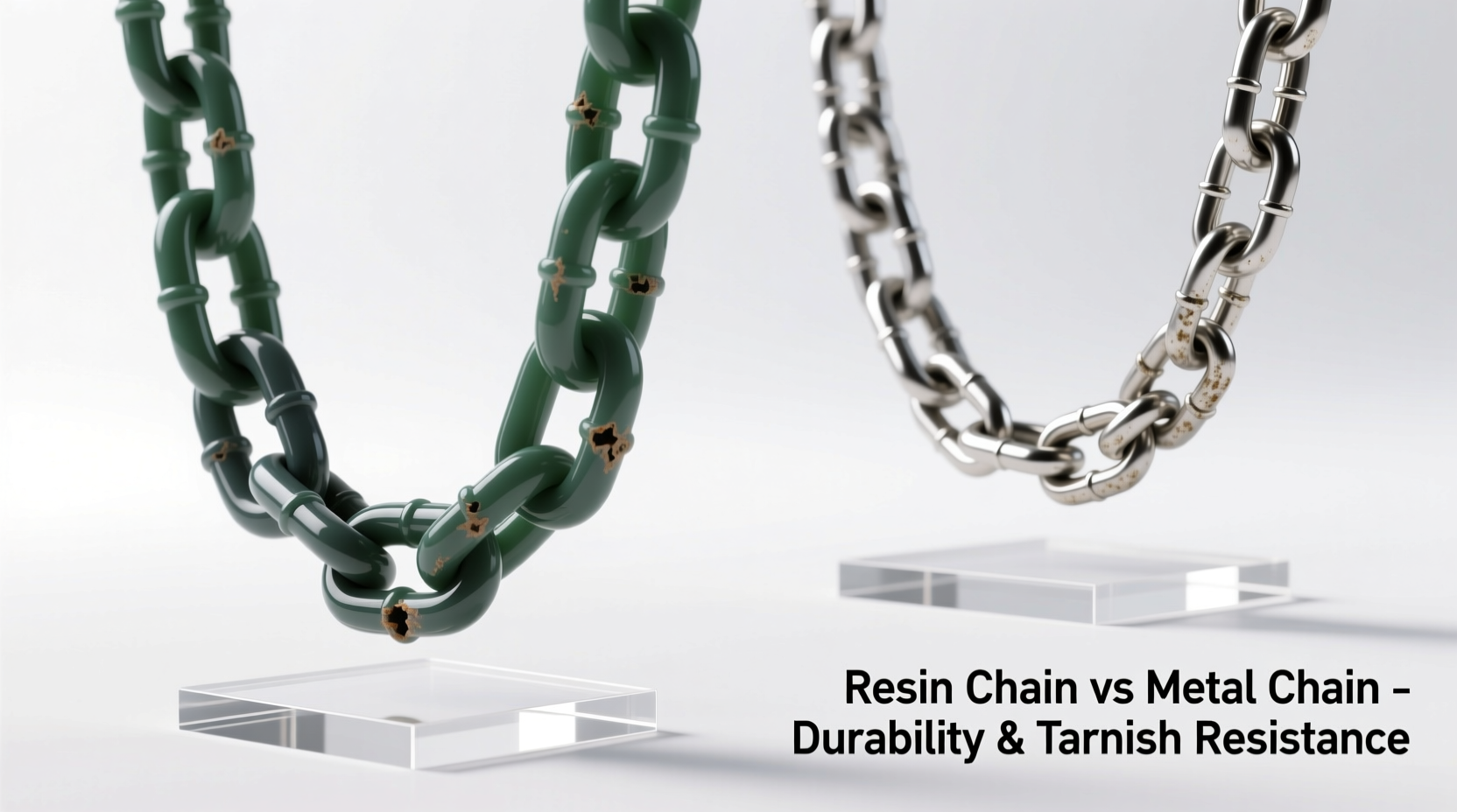 resin chain vs metal chain which one is less likely to break or tarnish