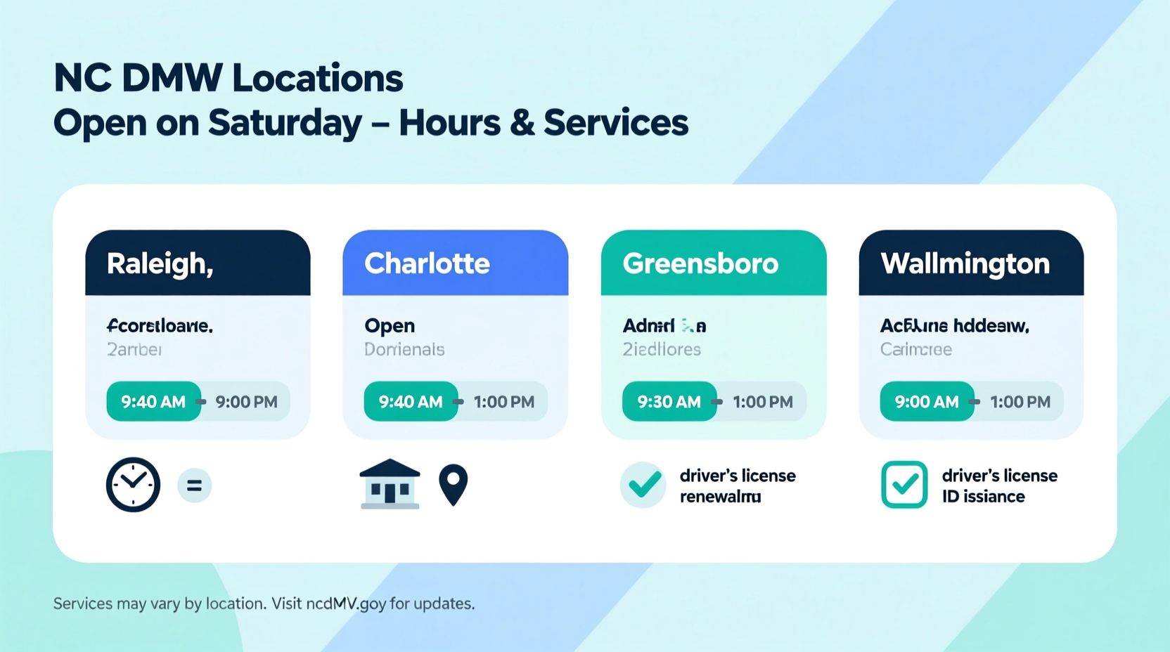 which nc dmv is open on saturday