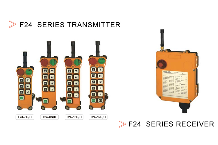 Industrial Crane Wireless Remote Control F24-6D for Hoist Crane 1 Transmitter 1 Receiver