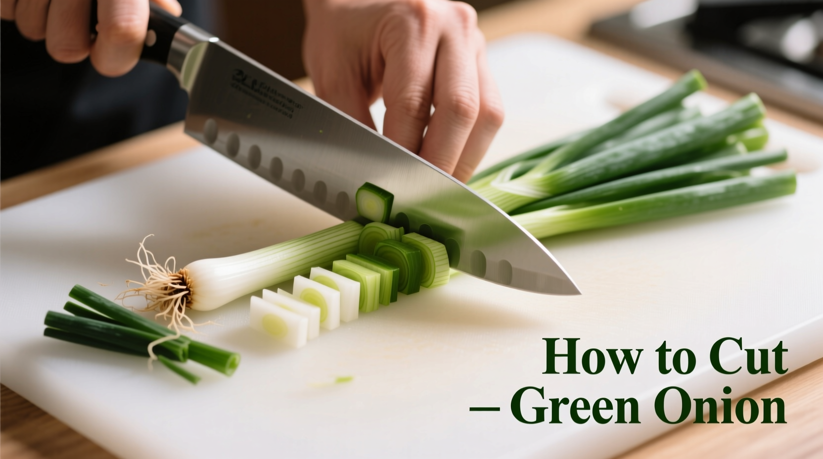 how to cut green onion