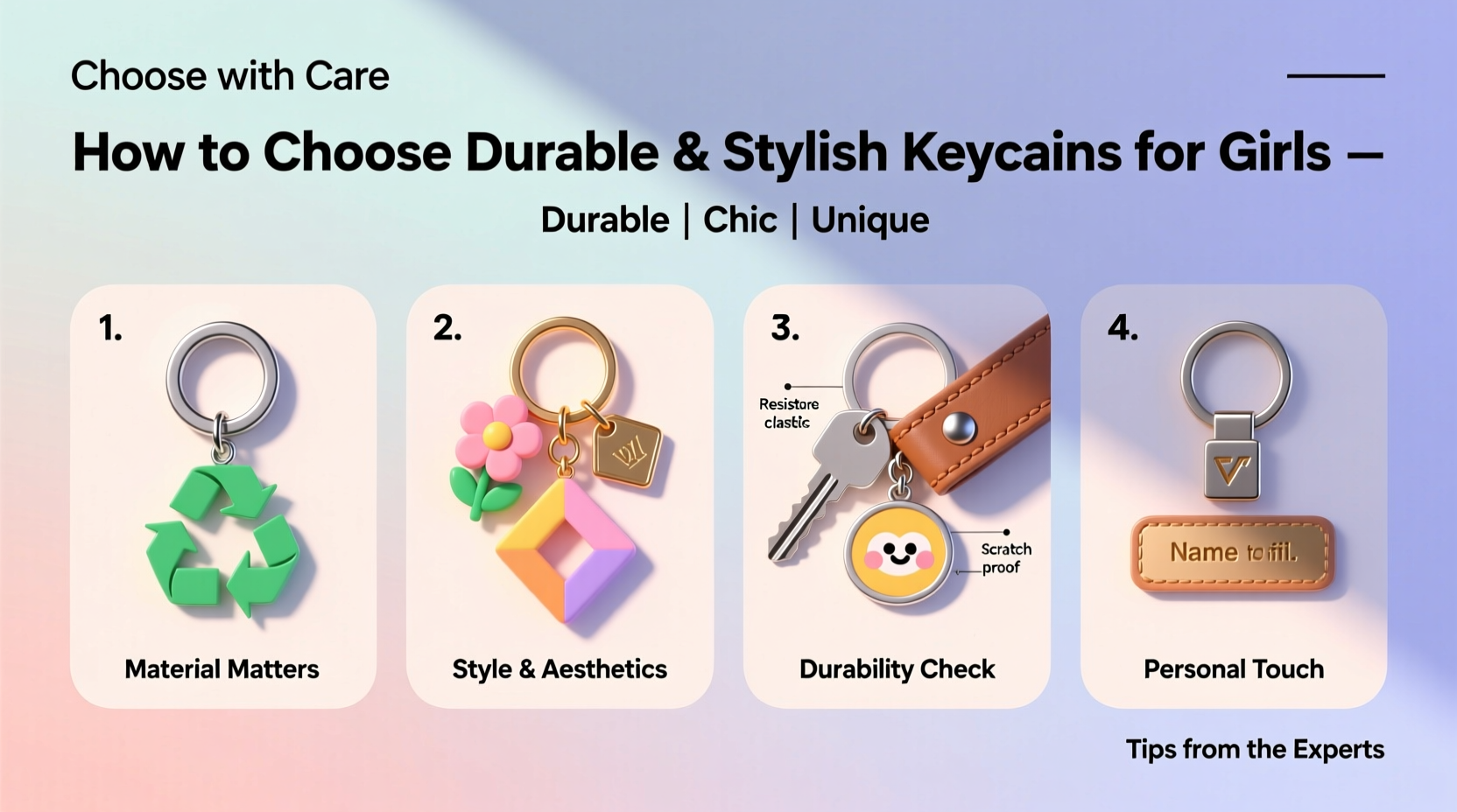 how to choose durable and stylish keychains for girls a practical buying guide