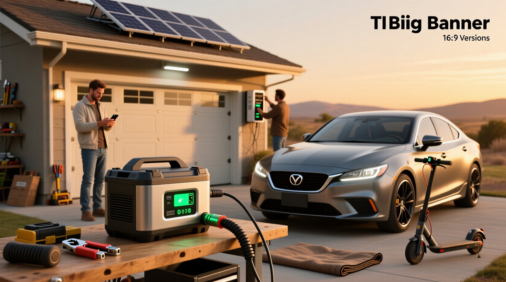 Portable car battery maintainer with alligator clips and compact housing