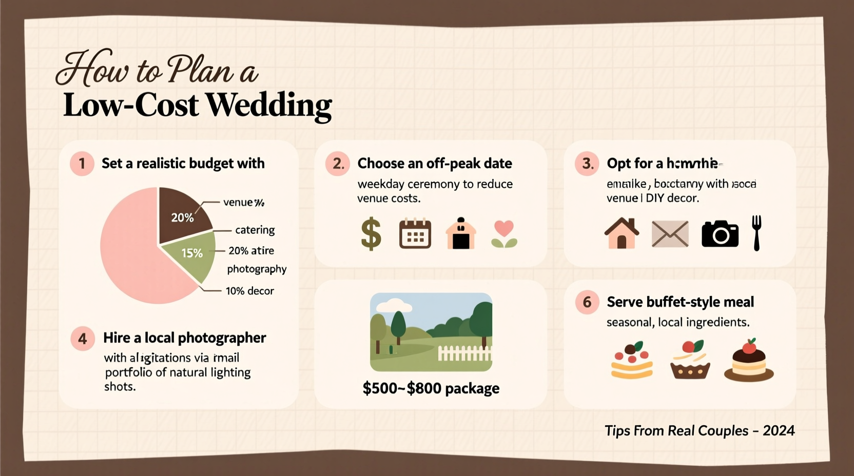 how to plan a low cost wedding