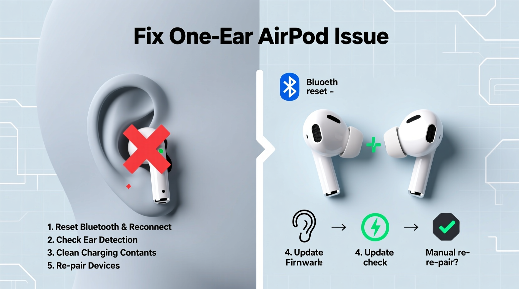 airpod only working in one ear troubleshoot fix