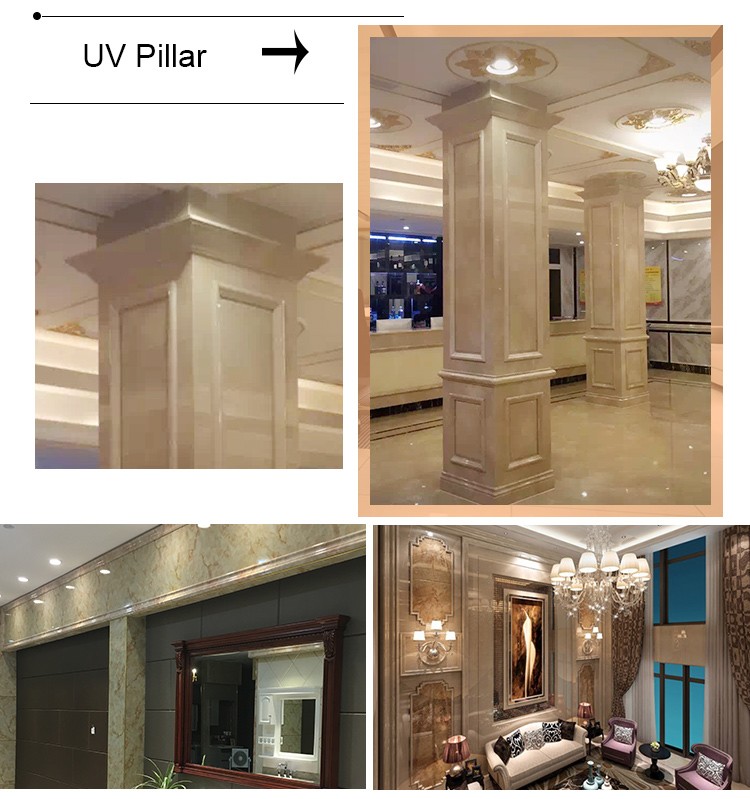 PVC UV Marble Sheet 1220x2800mm Interior Wall Decotion Waterproof