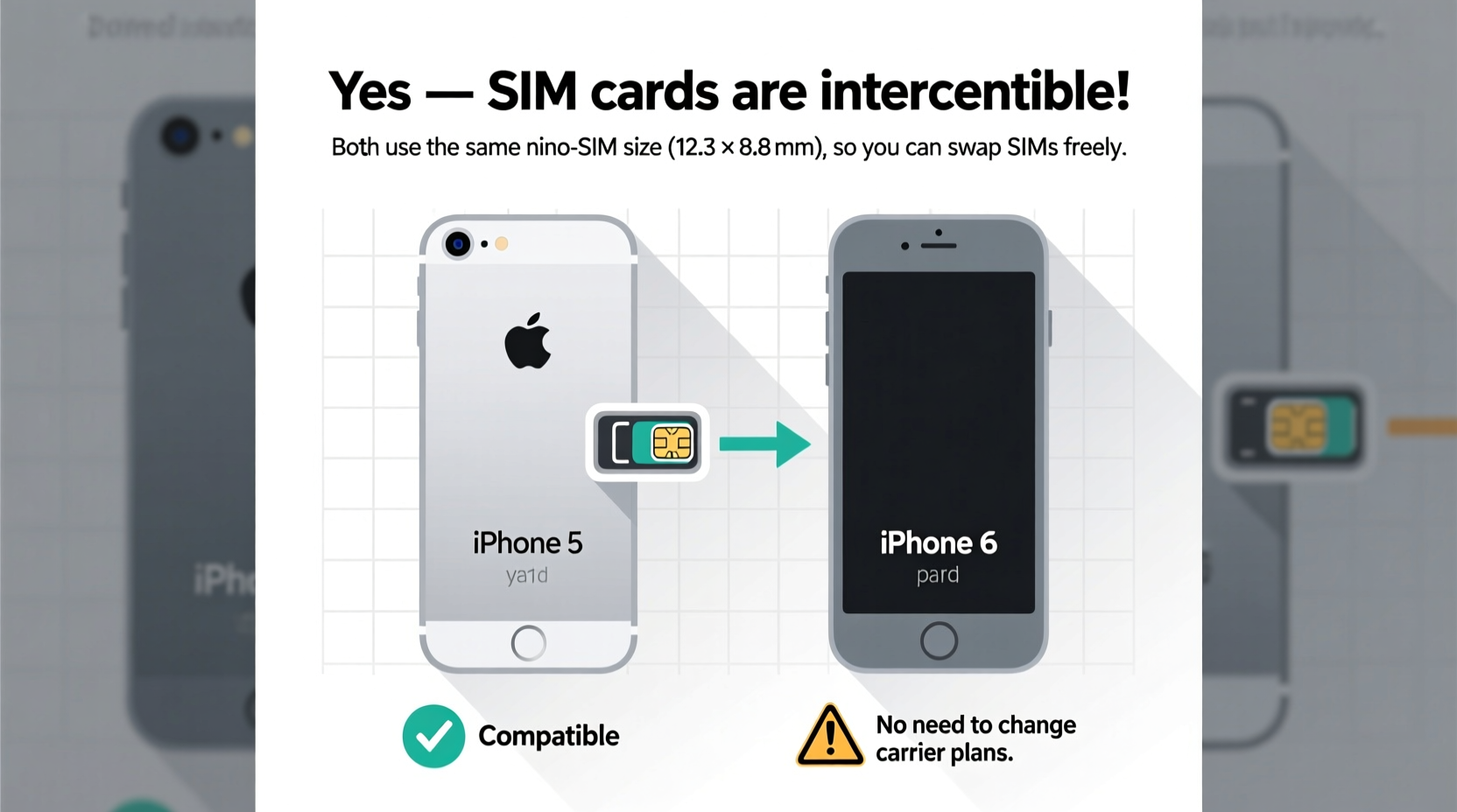 iphone 5 vs iphone 6 sim can i just swap them or am i stuck
