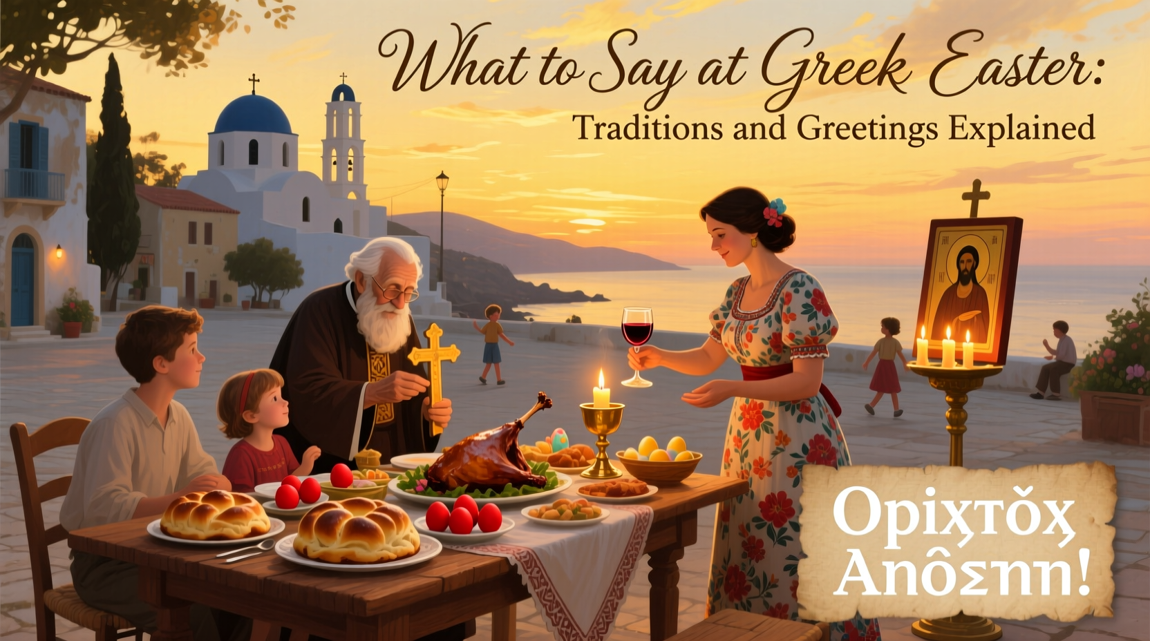 what to say at greek easter